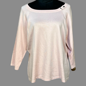 Requirement Women's Pullover Sweater Extra Large Pink Acrylic Blend. EUC